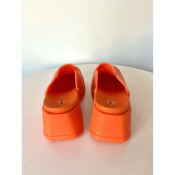 E8 MIISTA Blissa Mules Orange Shoes‎ Womens EU 36 US 5.5 Boho Casual Rubber NWOB - Picture 3 of 7